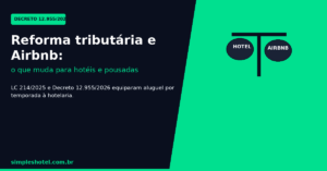 reforma tributária hotelaria airbnb 2026 — equiparação locação temporada