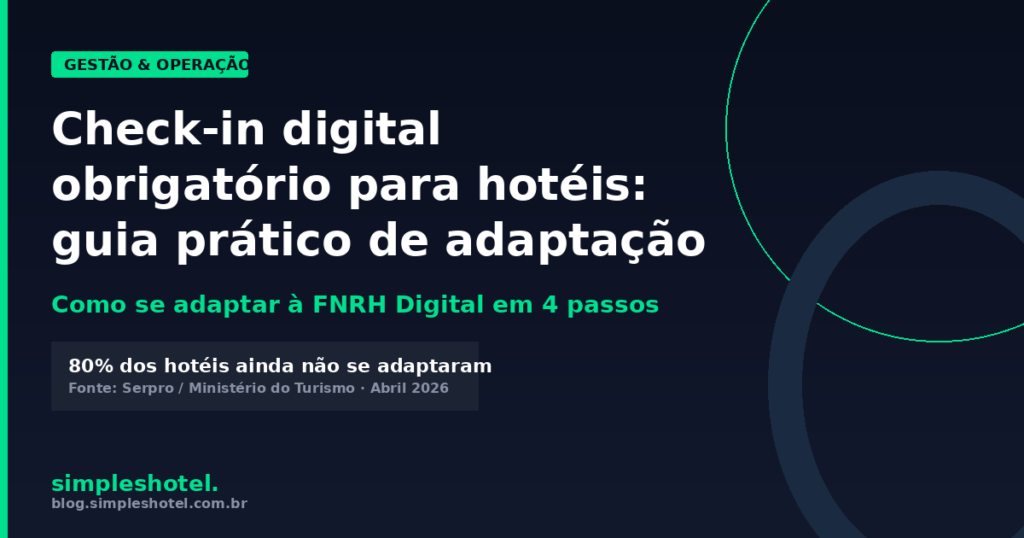Check-in digital hotel obrigatório: guia prático para hotéis e pousadas
