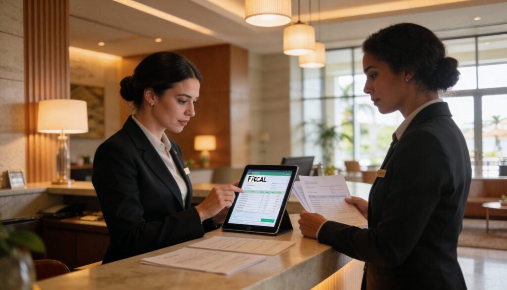 nfs-e hotel como emitir nota fiscal — recepção hoteleira