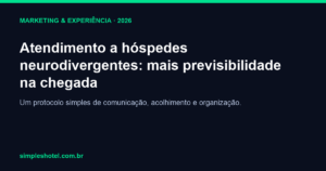 Capa editorial sobre atendimento a hóspedes neurodivergentes no hotel