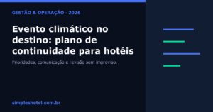 Plano de continuidade operacional para hotel em evento climático