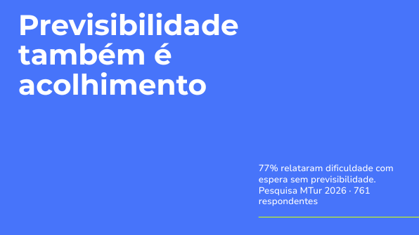 Previsibilidade também é acolhimento: dado da pesquisa do Ministério do Turismo