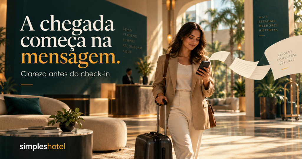 A chegada começa na mensagem: clareza antes do check-in