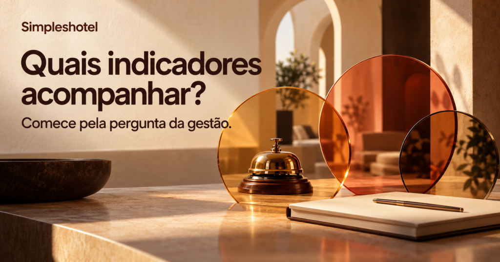 Capa editorial ilustrativa gerada por IA: quais indicadores acompanhar, comece pela pergunta da gestão