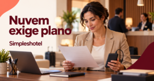 Armazenamento em nuvem para hotéis com plano claro de acesso e recuperação.