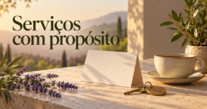 Composição de objetos que representam serviços de hotelaria escolhidos com critério